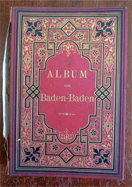 Baden-Baden Germany c. 1880's souvenir 12 view album city views street scenes