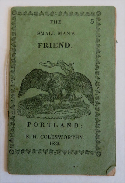 Small Man's Friend Children's Facts 1839 Colesworthy Maine juvenile chap book