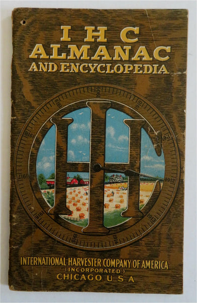 International Harvester Company 1912 Farmer's Almanac Calendar Vintage Advert