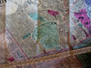 London city map 1870's Wonderful visitor tourist hand color linen backed lg. map