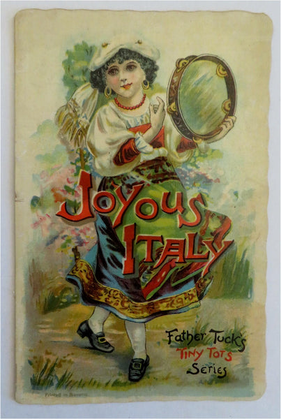 Joyous Italy Children's Poems c.1880's chromolithographed juvenile promo booklet