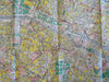 Paris City Plan Travel Brochure Folding Pocket Map c. 1950's city & metro map