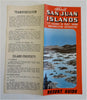 San Juan Islands Washington Resort Guide c. 1940's travel brochure w/ nice map
