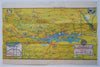 Lake Champlain Vermont New York Cartoon Pictorial Map c. 1950's tourist brochure