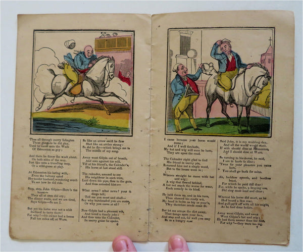 History of John Gilpin 1858-62 McLoughlin hand colored juvenile chap book