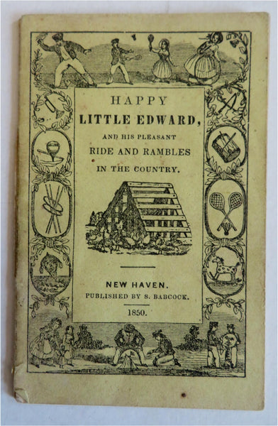 Happy Little Edward Horse Riding Hiking 1850 juvenile illustrated chap book