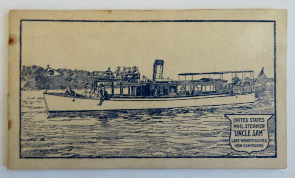 U.S. Mail Boat "Uncle Sam" Lake Winnipesaukee NH c. 1920's advertising booklet