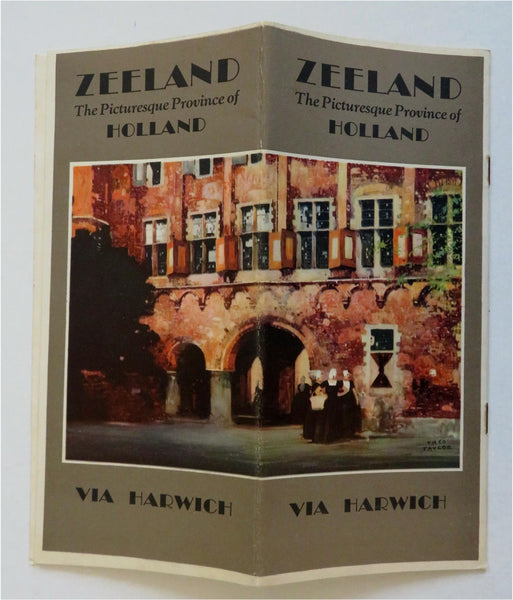 Zeeland Netherlands c. 1920's illustrated travel brochure w/ map