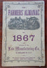 Lodi Manufacturing Farmer's Almanac for 1867 illustrated booklet w/ map