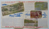 1,000 Island Bridge New York to Canada c.1939 travel brochure w/ large map