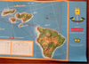 Hawaiian Airlines pictorial map 1957 color travel route map