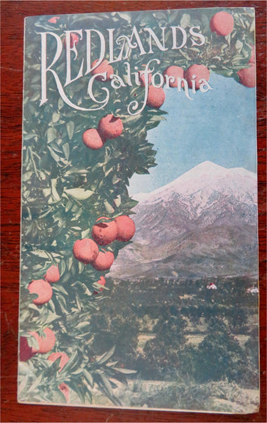 Redlands California Travel Brochure Tourist c. 1930's San Bernadino