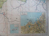 Empire of Japan 1945 large folding pocket map Hiji Publ. large scarce detailed