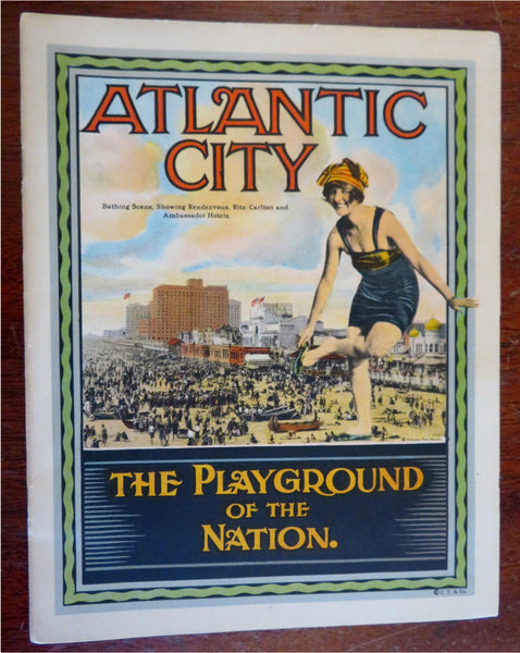 Atlantic City New Jersey Beach fun Playground c. 1915 pictorial souvenir booklet