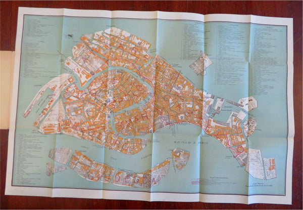 Venice Italy Detailed City Plan Venetian Arsenal Piazza San Marco 1907 large map