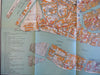 Venice Italy Detailed City Plan Venetian Arsenal Piazza San Marco 1907 large map