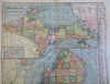 Michigan pocket Map 1904 Roy Olney Undertaker Furniture Dealer promo advert