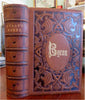 Lord Byron complete Works 1856 large decorative illustrated fine leather book