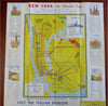 New York World's Fair 1939 Souvenir Map Brochure Illustrated Vintage Promo