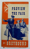 New York World's Fair 1939-40 Greyhound Promotional Brochure w/ Fair Ground Map