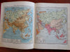 Dutch world Atlas 1921 R. Bos' Illustrated juvenile atlas w/ 44 color maps