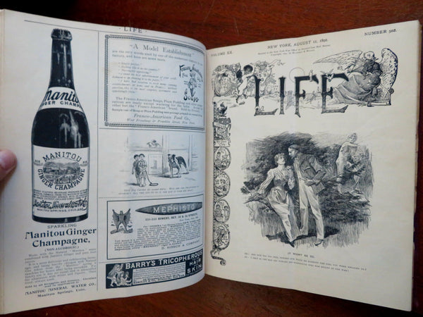 Life Magazine 1892 rare run 27 Issues July - December great color covers