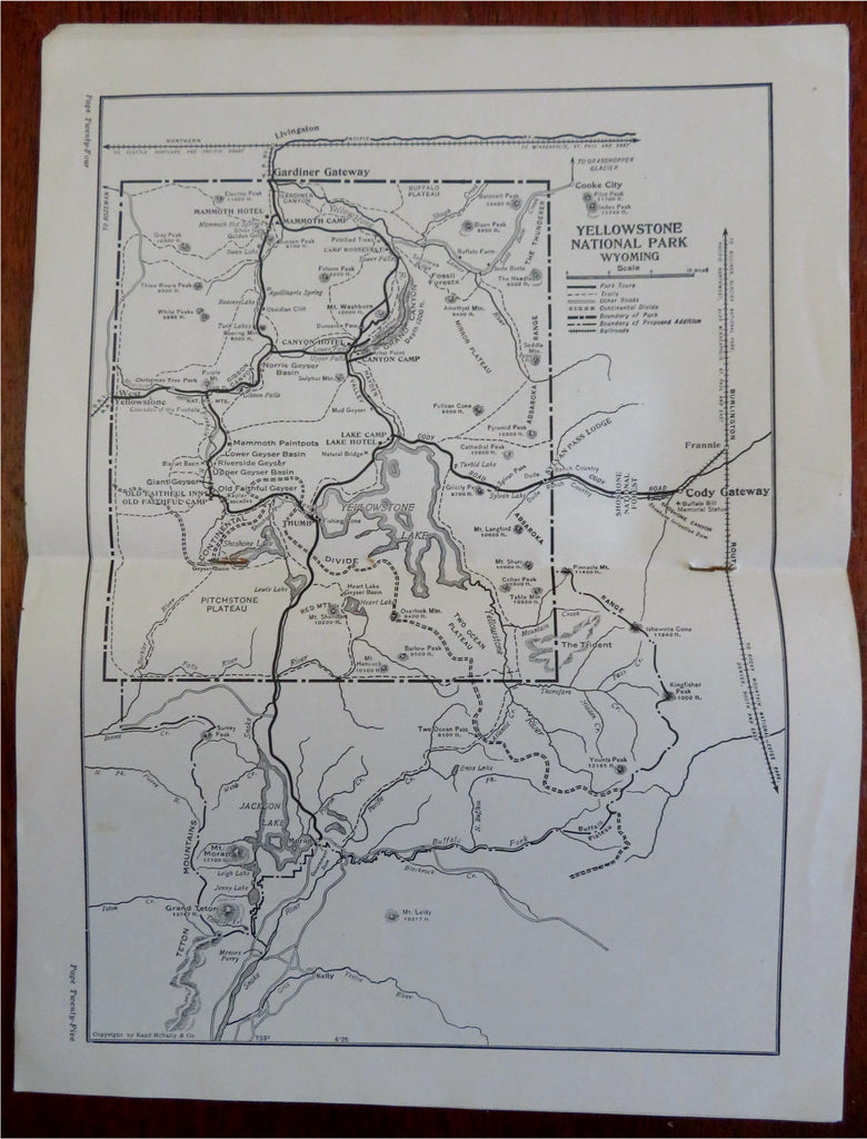 Yellowstone National Park Travel Booklet c. 1923-8 illustrated tourist guide