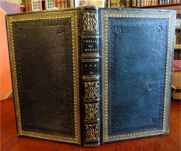 Museum & School of Modern Arts 1815 Lovely Leather plate book 72 engravings