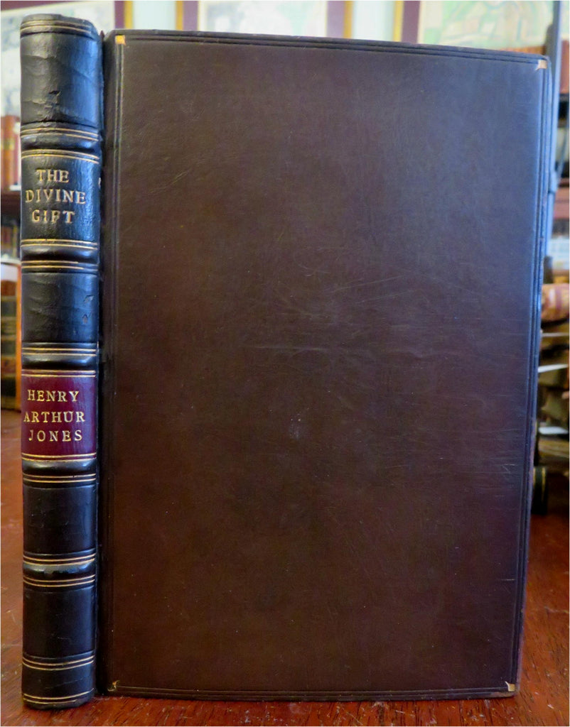 The Divine Gift English Drama 1913 Henry Arthur Jones signed leather book