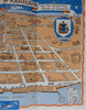 Hamilton Bermuda c 1960 Cartoon Pictorial Map Tourist Sightseeing Guide Brochure