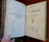 La Fontaine Collected Works French Literature 1824 leather 2 vol. set