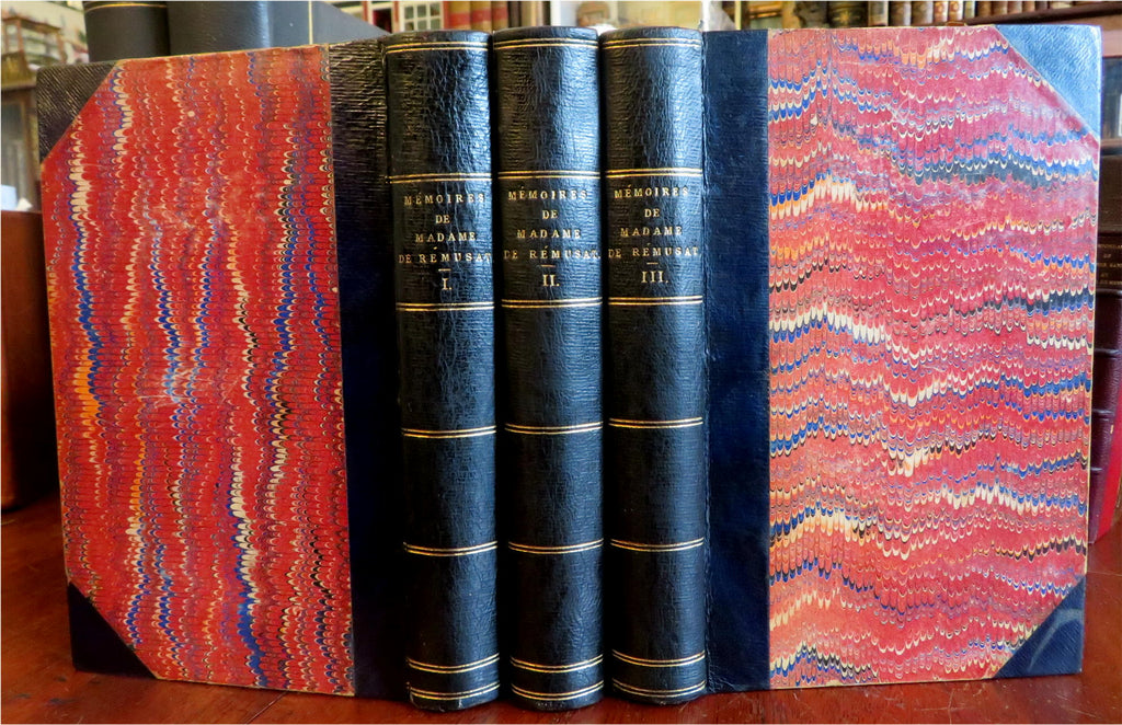 Madame de Remusat Memoirs French Nobility Court Life 1880 leather 3 vol. set