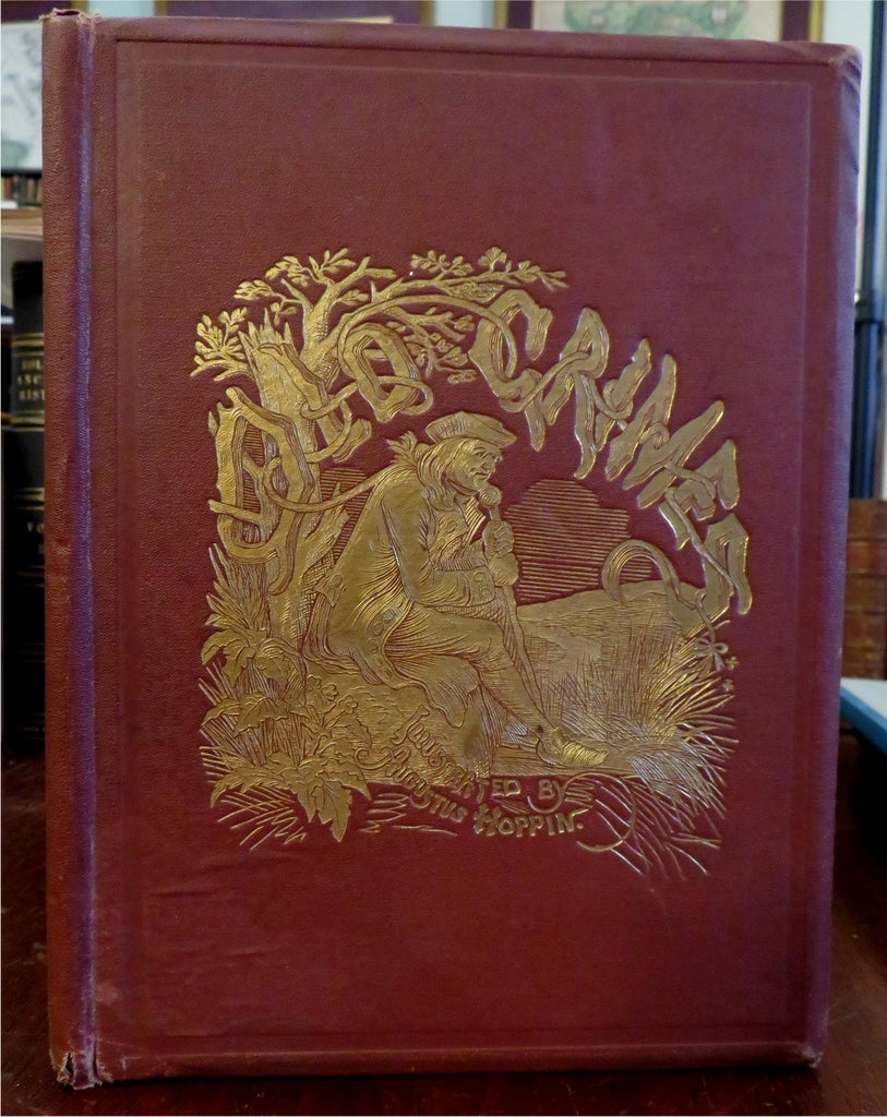 Old Grimes Poem Death Grieving 1867 Greene illustrated book