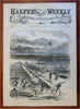 Vicksburg Ironclad Fleet Harpers Civil War newspaper 1863 May issue