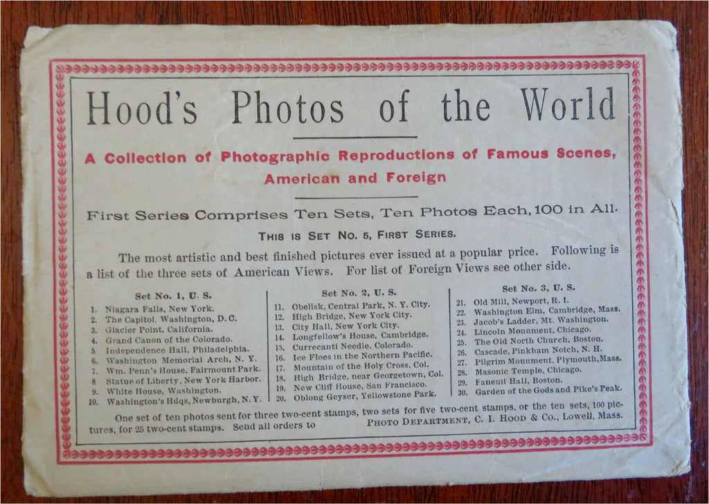 Hood's Photos of the World Series 5 Lot x 7 Photos C.I. Hood promotional item