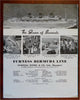 Queen of Bermuda Ocean Liner c. 1948 deck plan promo Advertising Pamphlet
