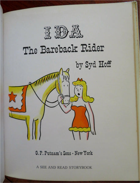 Syd Hoff Author Leather binding 1972 Ida Bareback Rider Circus Adventure book