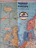 World War II European News Map Military Aircraft 1940 Richfield Oil Gas promo