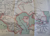 Russian Empire in 1914 World War I Desbuissons color lithograph map