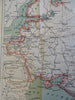 Russian Empire in 1914 World War I Desbuissons color lithograph map