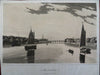 Amsterdam Holland Netherlands Lot x 2 City Views Stadthouse 1807 aquatint prints