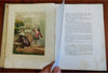 Education of the Heart French Children's c. 1840's w/12 hand colored plates book