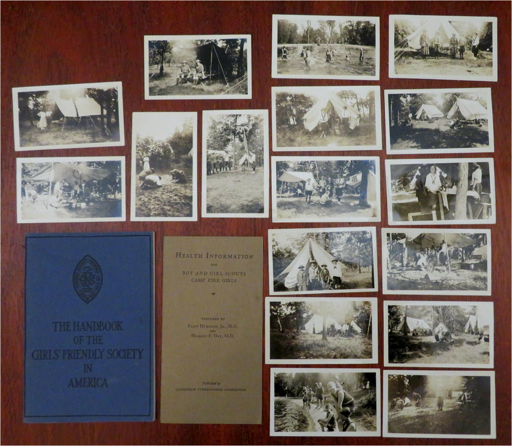 Girl Scouts Ephemera Lot c. 1916-24 Massachusetts 17 photos & 2 booklets