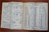 Wabash Travel Bureau Train Time Tables 1939 travel guide w/ rail system map