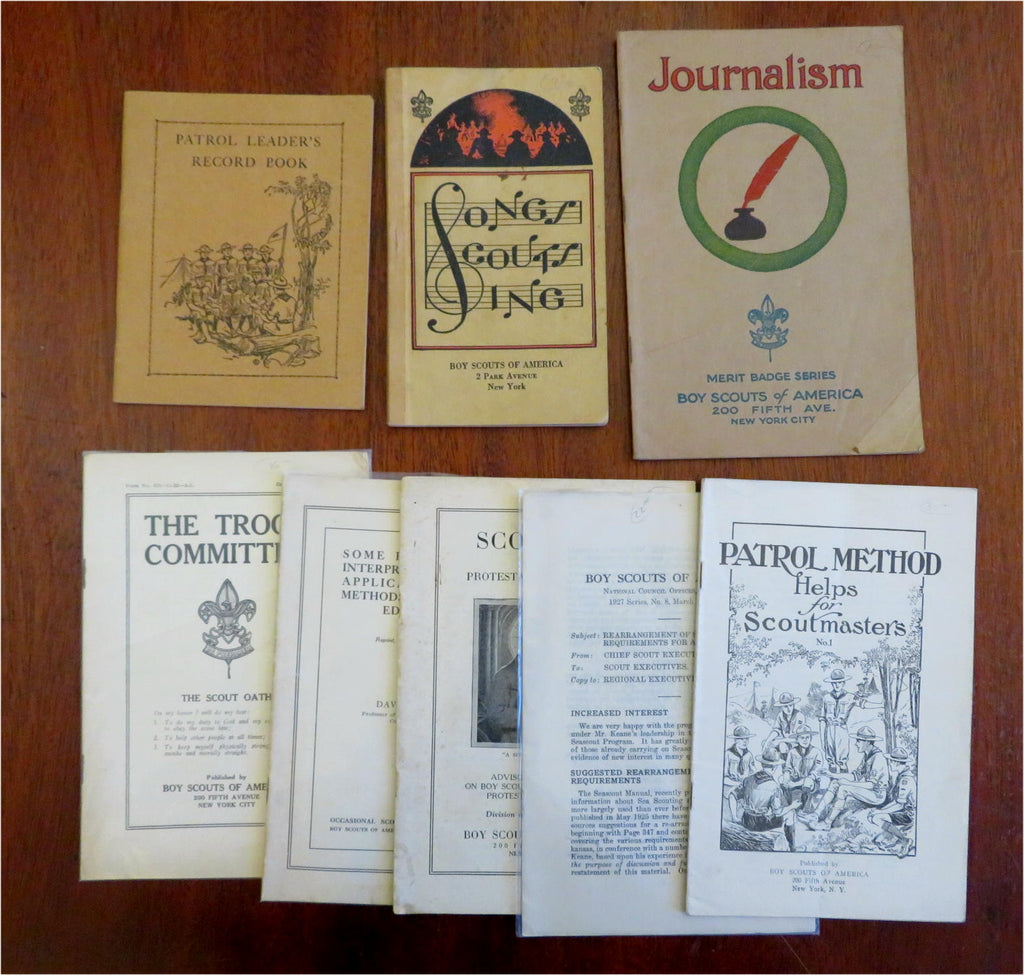 Boy Scout of America Lot x 8 Booklets Songs Policies 1910's-40's great lot