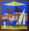 French Riviera Cote D'Azur c. 1950's French illustrated travel brochure lg. map