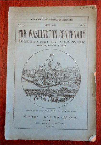 Washington Centenary New York Celebrations May 1890 New York Tribune supplement