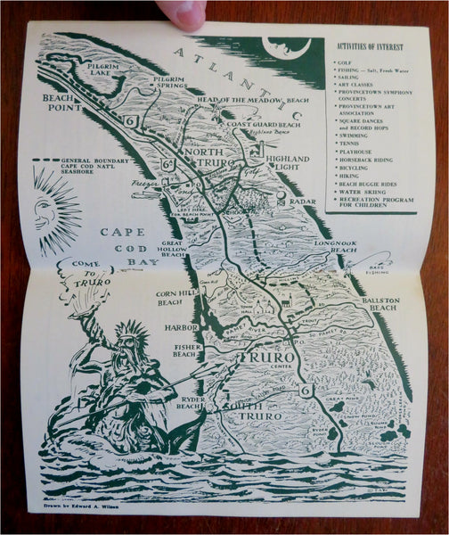 Truro Massachusetts Cape Cod Vacation Town 1971 illustrated tourist booklet