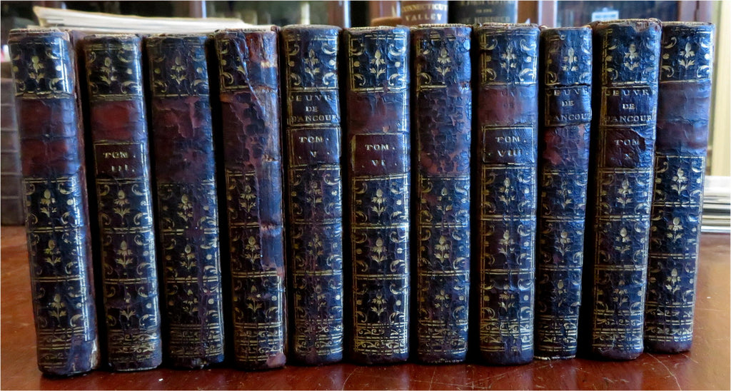 Florent Carton D'Ancourt 1760 French Dramatist Collected Works rare 11 vol set