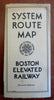 Boston Elevated Railway System Map 7th Ed. c. 1946 travel guide city plan